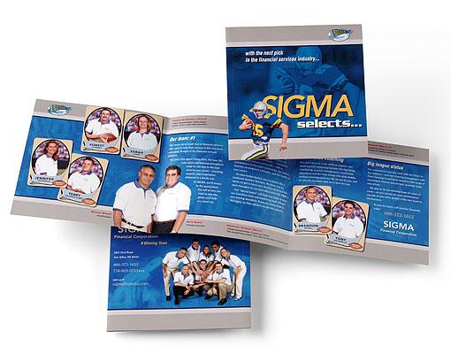 Sigma Financial Corporation Recruitment Campaign direct mail brochure