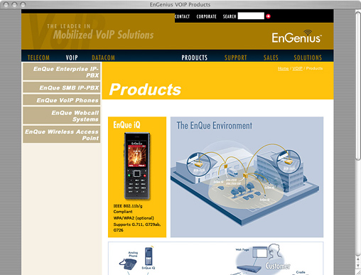 Engenius Technologies VoIP interior page